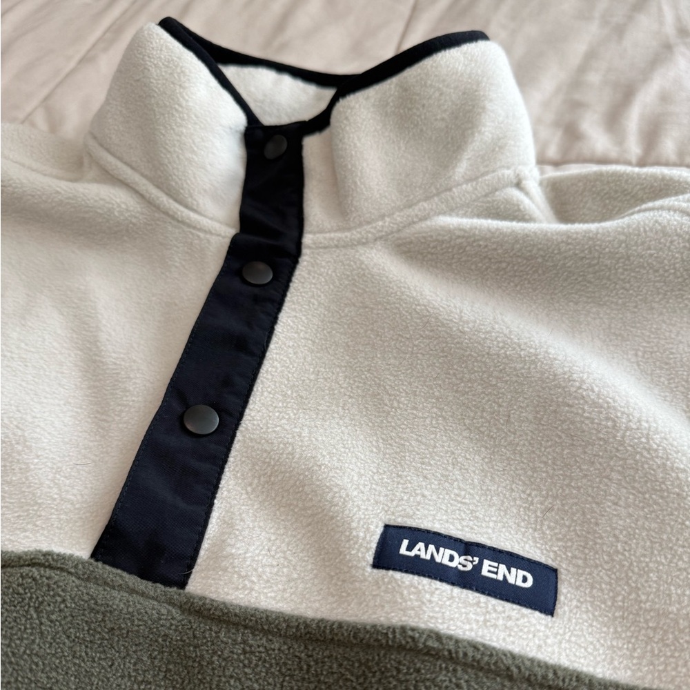 Land’s End quarter-button fleece pullover